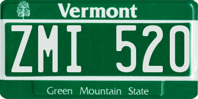 VT license plate ZMI520