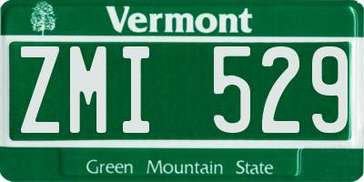 VT license plate ZMI529