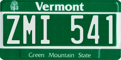 VT license plate ZMI541