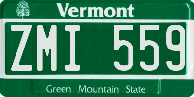 VT license plate ZMI559