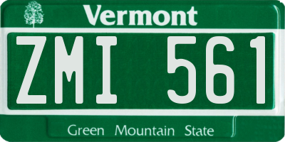 VT license plate ZMI561