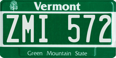 VT license plate ZMI572