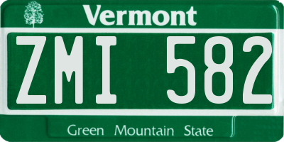 VT license plate ZMI582