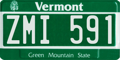 VT license plate ZMI591
