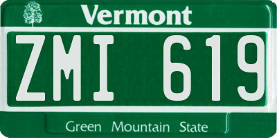 VT license plate ZMI619