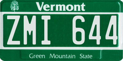 VT license plate ZMI644