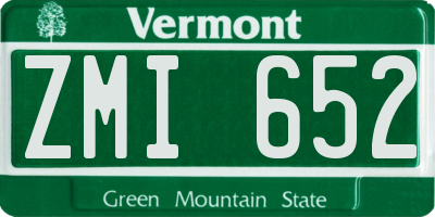 VT license plate ZMI652