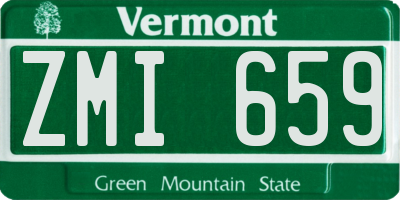 VT license plate ZMI659