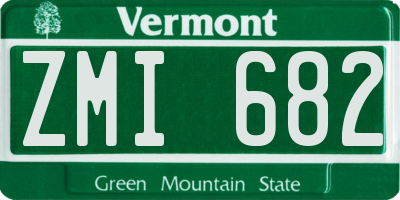 VT license plate ZMI682