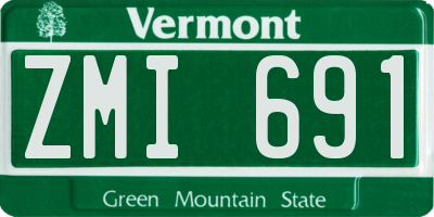 VT license plate ZMI691