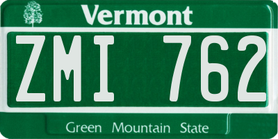 VT license plate ZMI762