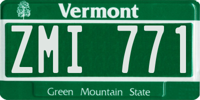 VT license plate ZMI771