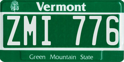 VT license plate ZMI776