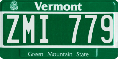 VT license plate ZMI779