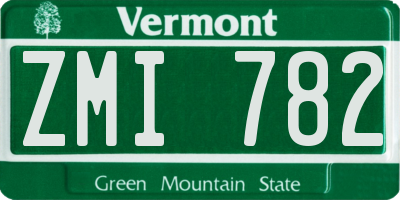 VT license plate ZMI782