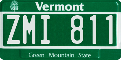 VT license plate ZMI811