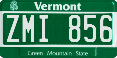 VT license plate ZMI856