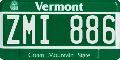 VT license plate ZMI886