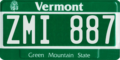 VT license plate ZMI887