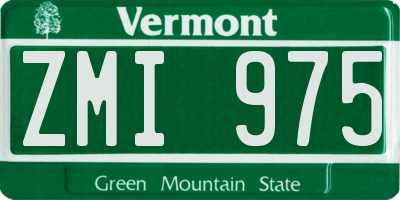 VT license plate ZMI975
