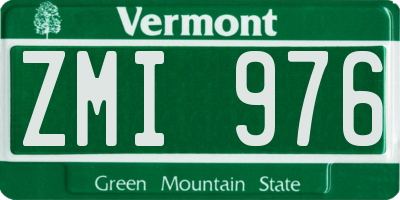 VT license plate ZMI976