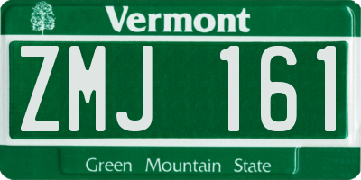 VT license plate ZMJ161