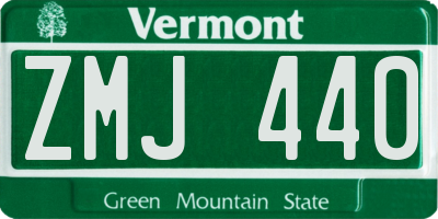 VT license plate ZMJ440