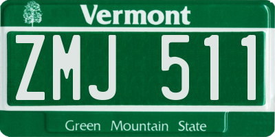 VT license plate ZMJ511
