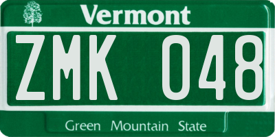 VT license plate ZMK048