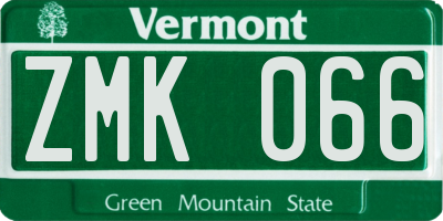 VT license plate ZMK066