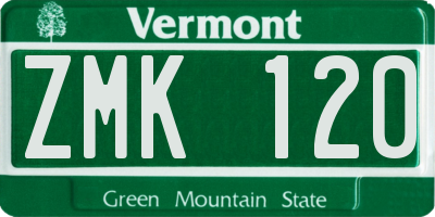 VT license plate ZMK120