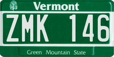 VT license plate ZMK146
