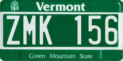VT license plate ZMK156