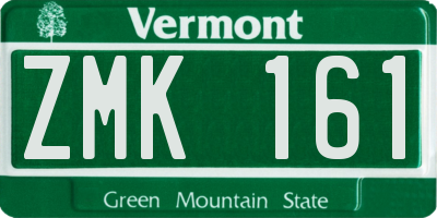 VT license plate ZMK161