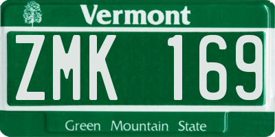 VT license plate ZMK169