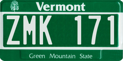VT license plate ZMK171