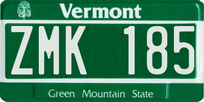 VT license plate ZMK185