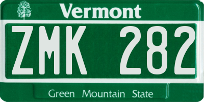 VT license plate ZMK282