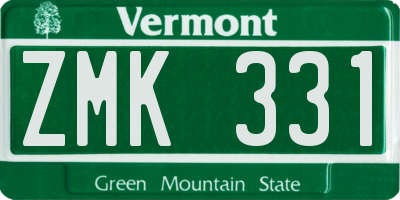 VT license plate ZMK331