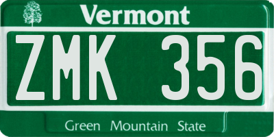 VT license plate ZMK356
