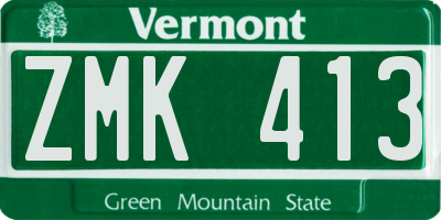 VT license plate ZMK413