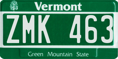 VT license plate ZMK463