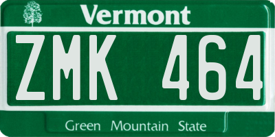 VT license plate ZMK464