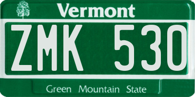 VT license plate ZMK530