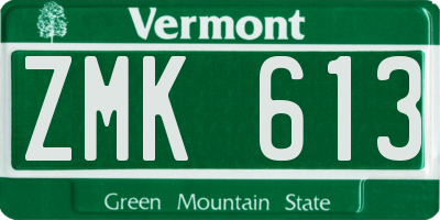 VT license plate ZMK613