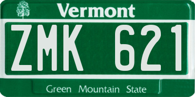 VT license plate ZMK621