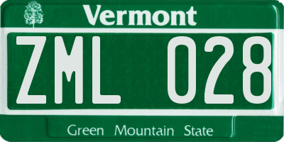 VT license plate ZML028