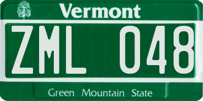 VT license plate ZML048