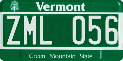 VT license plate ZML056
