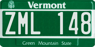 VT license plate ZML148